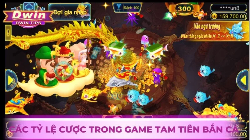 Một số tỷ lệ cược trong trò chơi Tam Tiên Bắn Cá