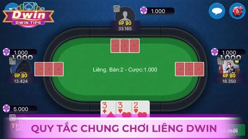 Tìm hiểu quy tắc chung về game bài Liêng tại cổng game Dwin